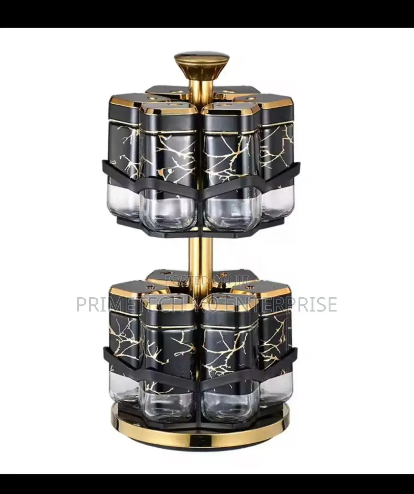 2 Layer, 12pcs Rotatable Spice Rack