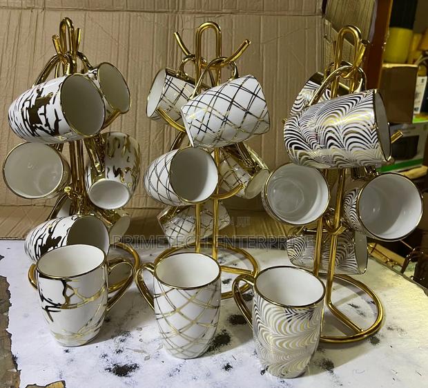 6pcs Marble Ceramic Mugs - main view