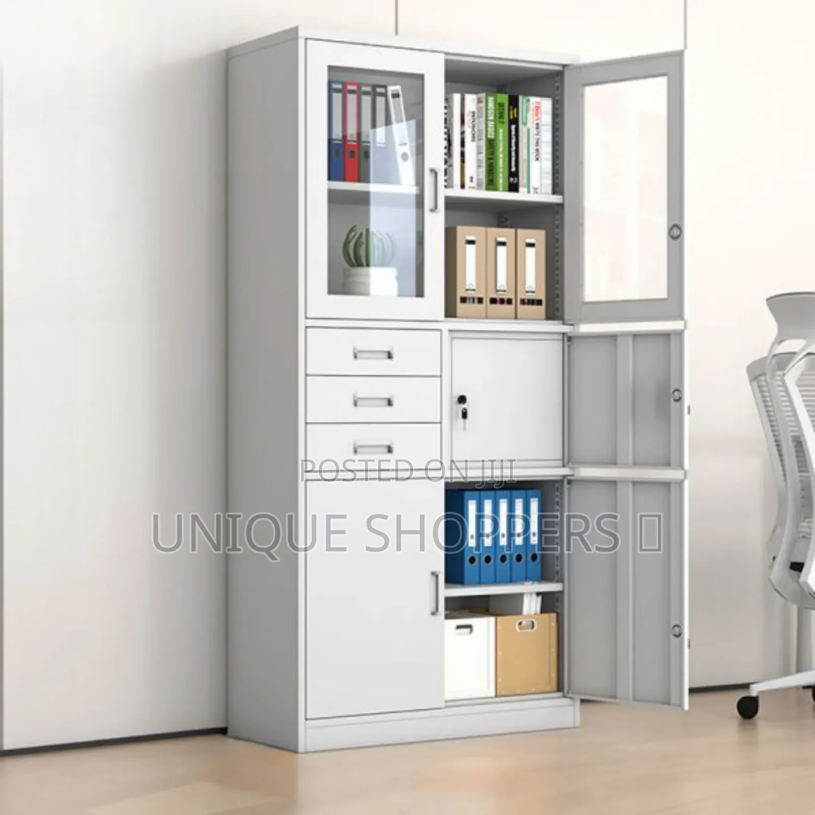 Metallic Office Cabinet With Safe
