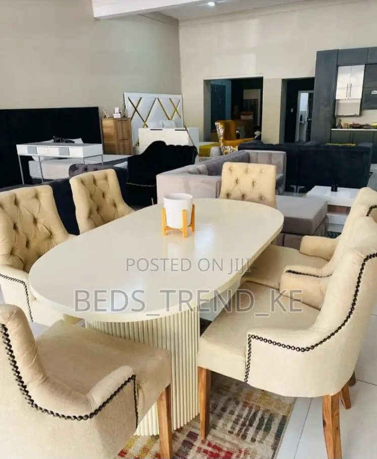 6 Seater Dining Set With Matching Marble Table