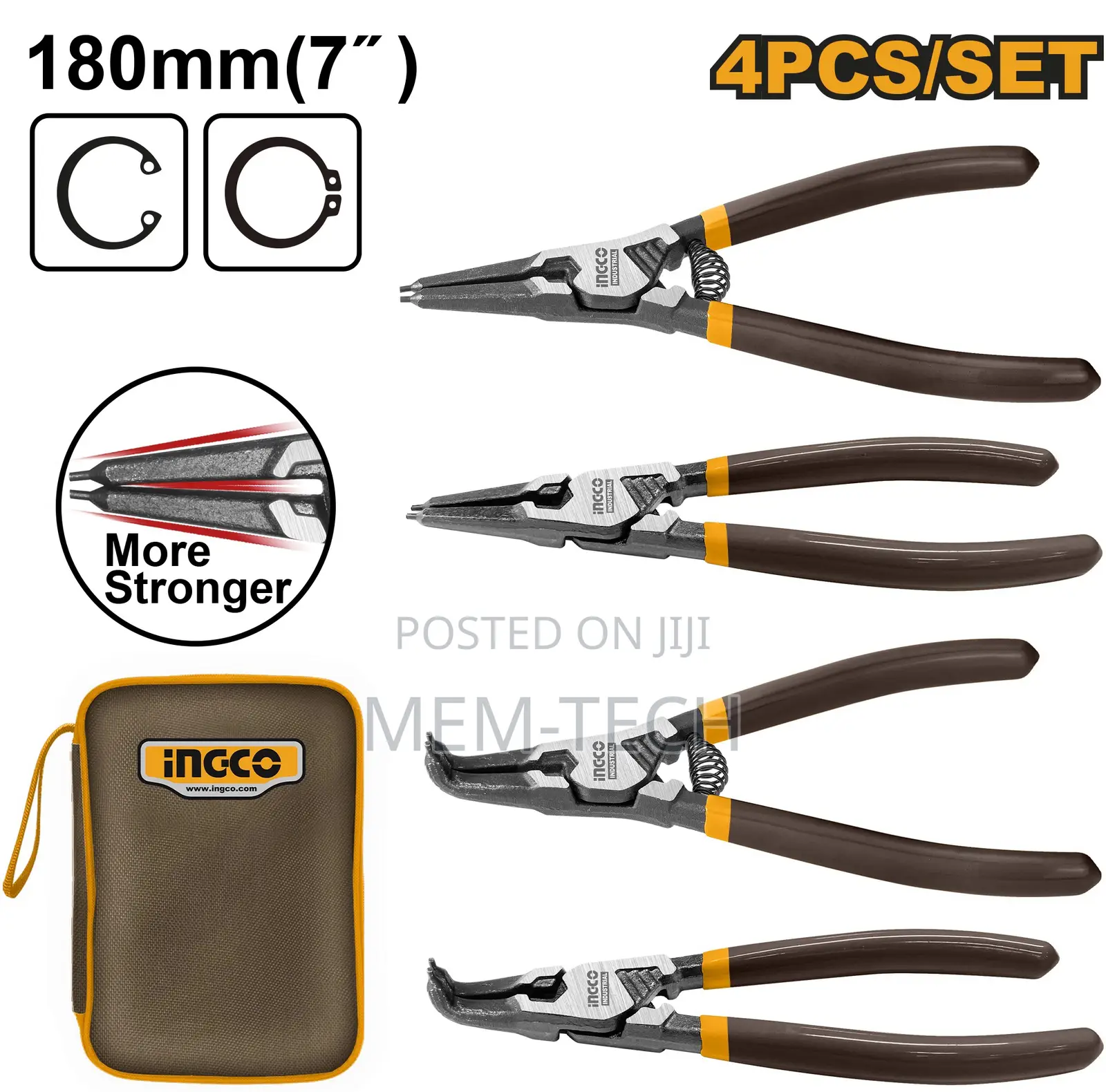 Ingco Hccps26180 4 PCS Circlip Pliers Set