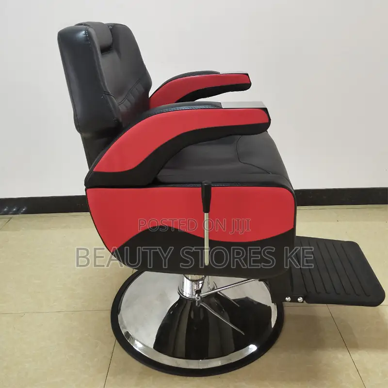 Black Red Jumbo Barber Seat /Kinyozi Chair/Barber Chair