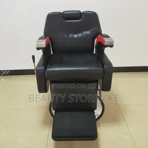 Black Red Jumbo Barber Seat /Kinyozi Chair/Barber Chair