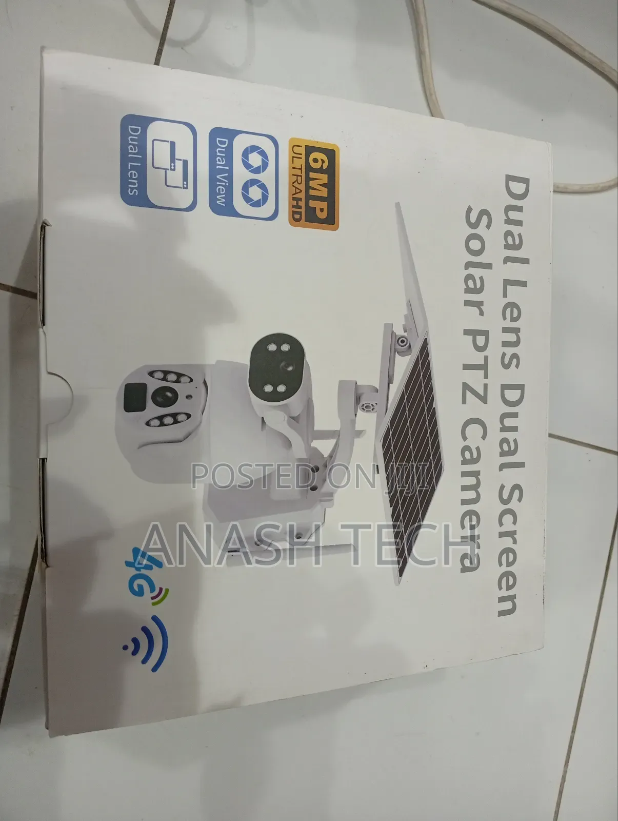 1 New 6mp Ubox Lens Dual Screen Solar Powered PTZ Camera