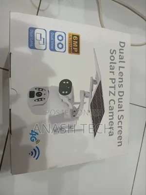 1 New 6mp Ubox Lens Dual Screen Solar Powered PTZ Camera