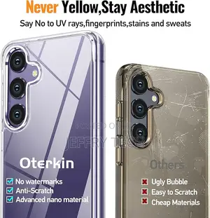 Oterkin for Samsung Galaxy S24 Case Clear, Anti-Yellowing