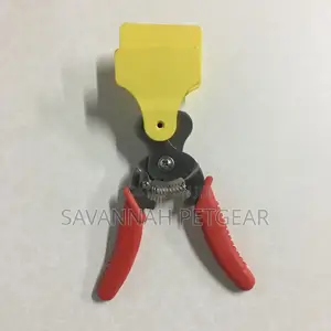 Metallic Ear Tag Remover Plier With Red Handle - Cow Ear Tag