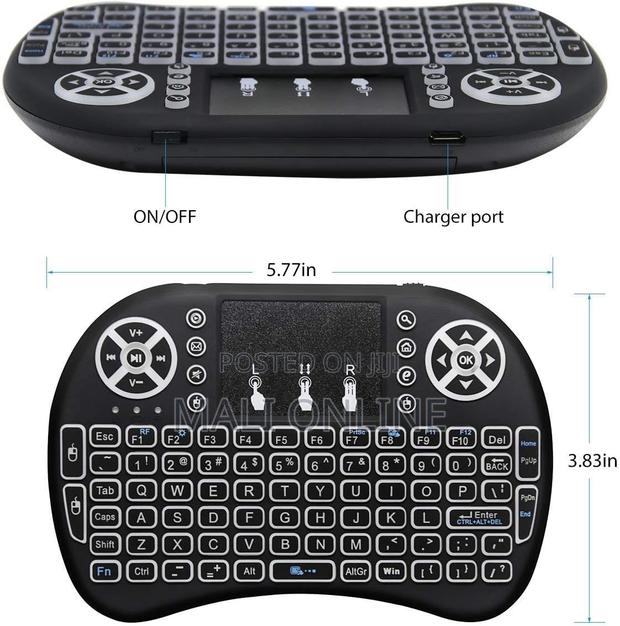 Mini Wireless Keyboard With Touchpad & Rgb Backlight - thumbnail 3