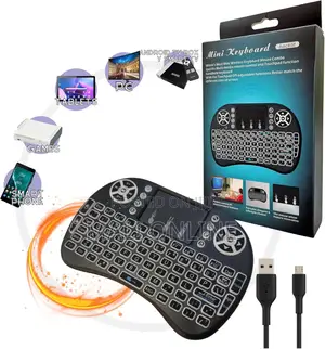 Mini Wireless Keyboard With Touchpad & Rgb Backlight