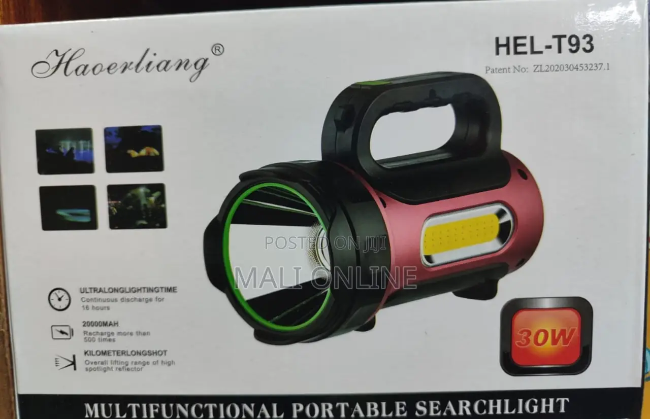 Outdoor Searchlight 20000mah Rechargeable Flashlight