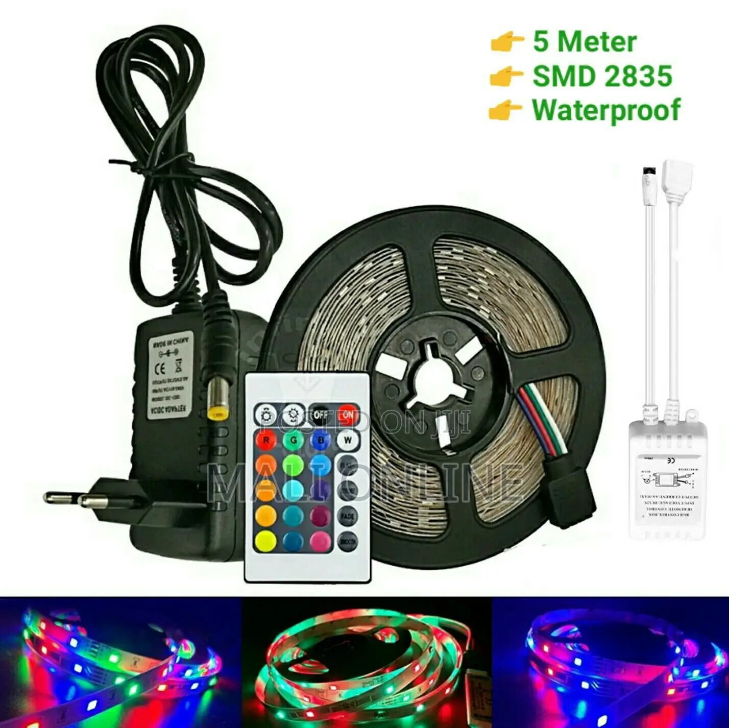 5m Rgb Led Strip Light With Remote Control 2835 Smd Color