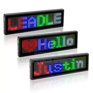 Rechargeable Led Name Badge – Custom Scrolling Text