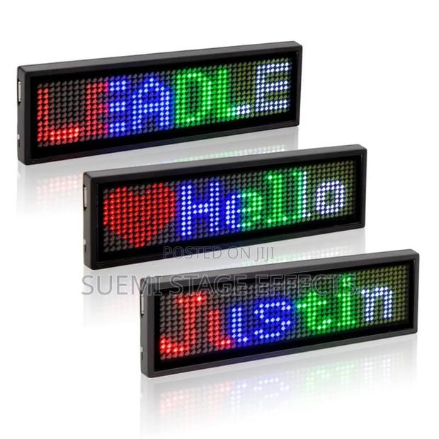 Rechargeable Led Name Badge – Custom Scrolling Text - thumbnail 3