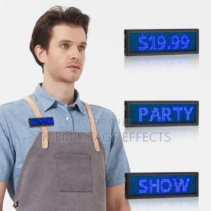 Rechargeable Led Name Badge – Custom Scrolling Text - main view