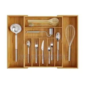 Multifunctional Bamboo Expandable Wooden Drawer Organizer