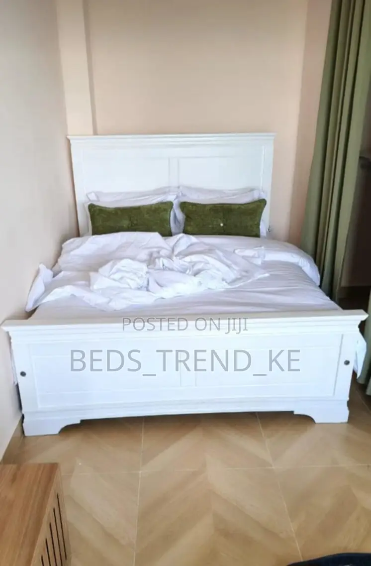 6 by 6 Engineered White Bed