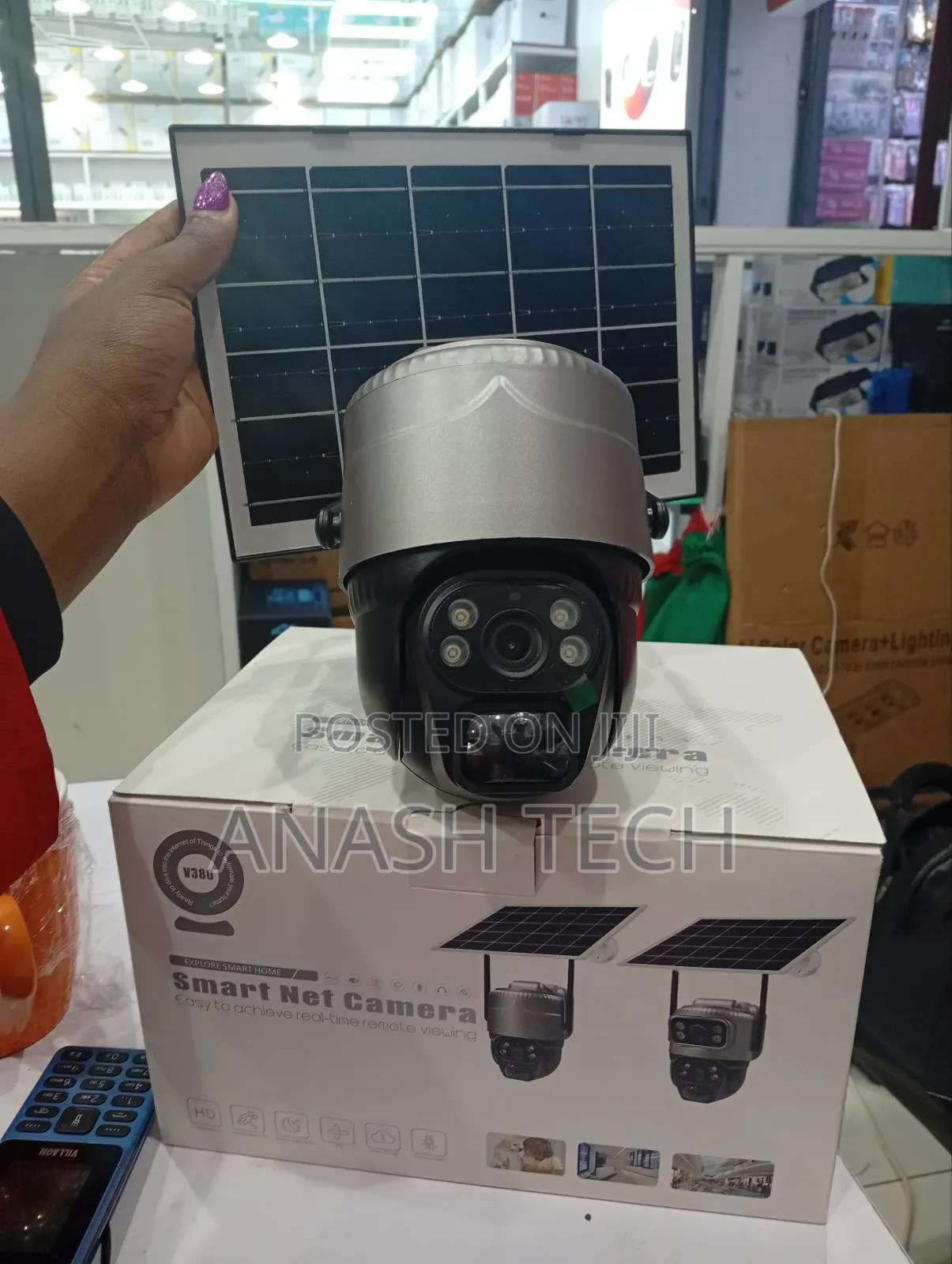Plug and Play 4g Dual Lens PTZ Rotating Solar CCTV Camera
