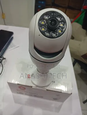 360° View PTZ Wireless Rotating Wifi Bulb Security Camera