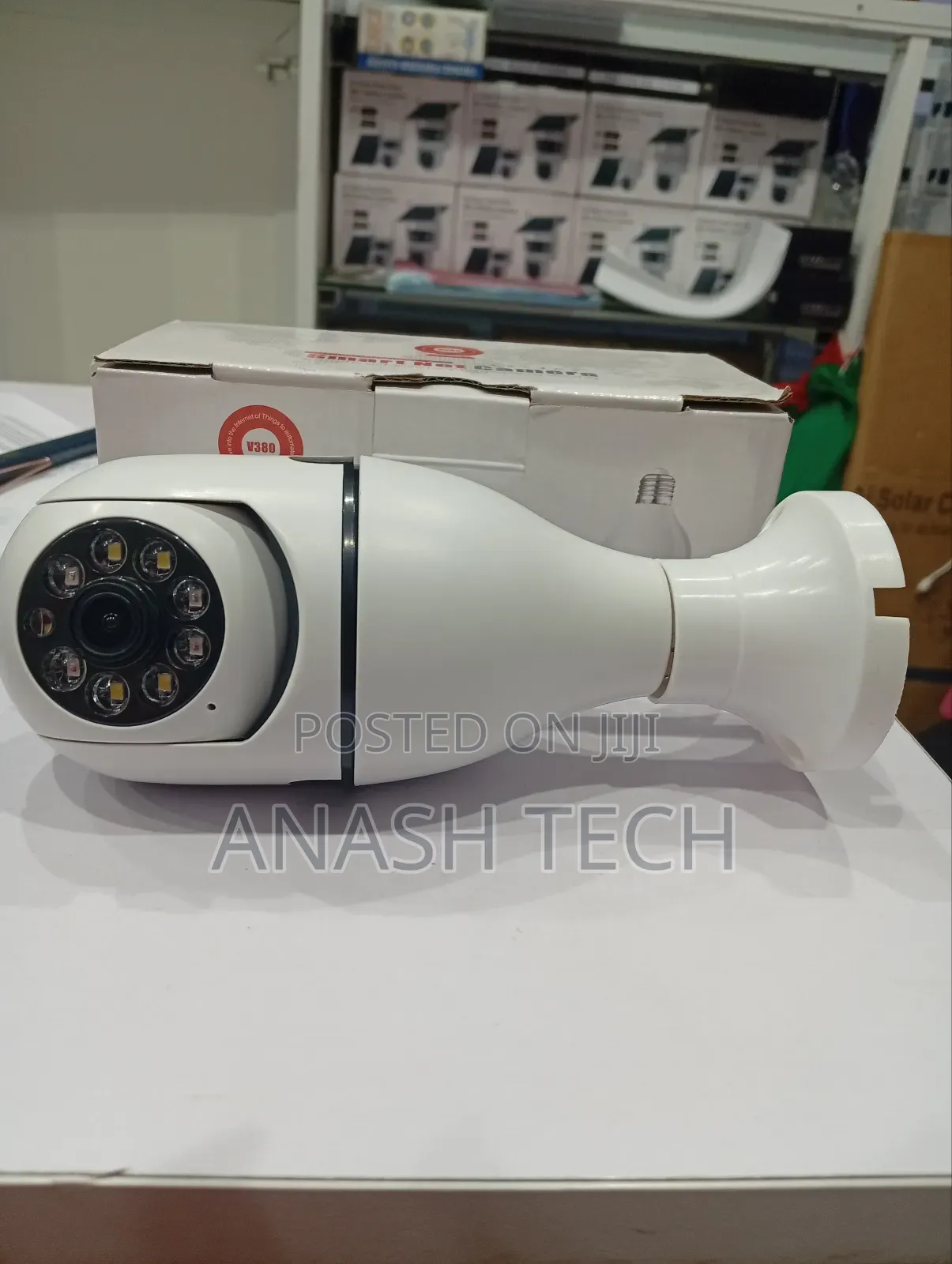 Cloud Storage Rotating Dual Lens Screen Wifi Bulb Camera