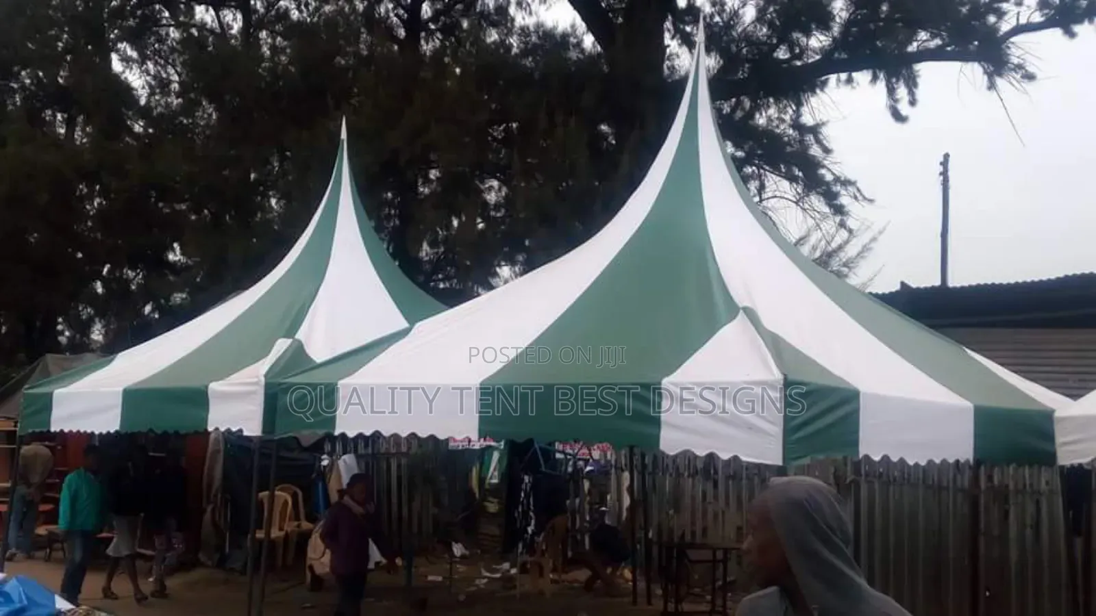 Green and White 50/100 Seats Tent