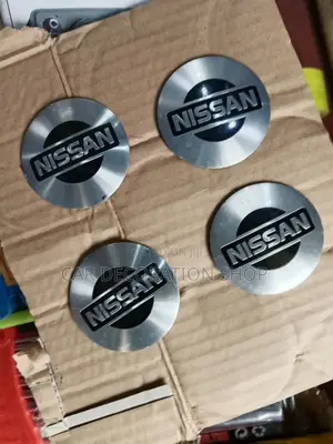 4pcs Nissan Siver Stick on Rim Centre Cap Stickers