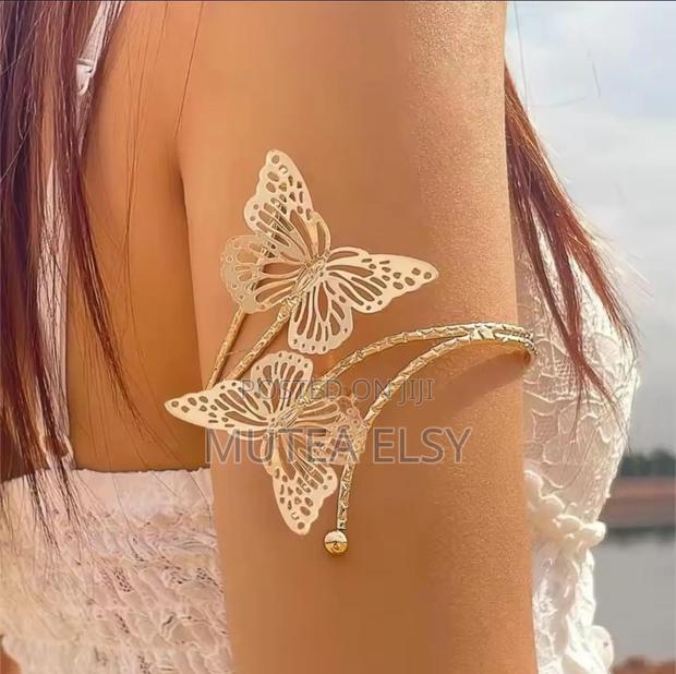 Uper Arm Bracelet Cuff Bangle Gold - main view