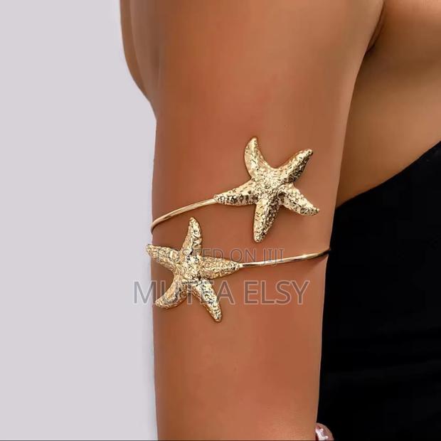 Uper Arm Bracelet Cuff Bangle Gold - thumbnail 2