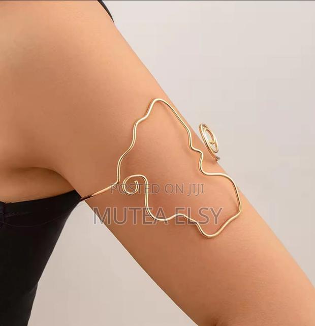 Uper Arm Bracelet Cuff Bangle Gold - thumbnail 3