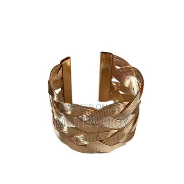 Uper Arm Bracelet Cuff Bangle Gold - thumbnail 5