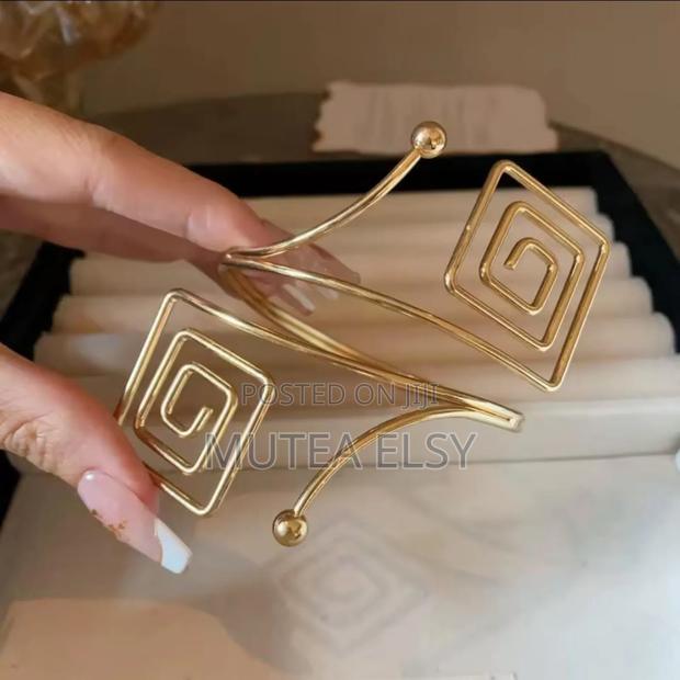 Uper Arm Bracelet Cuff Bangle Gold - thumbnail 8