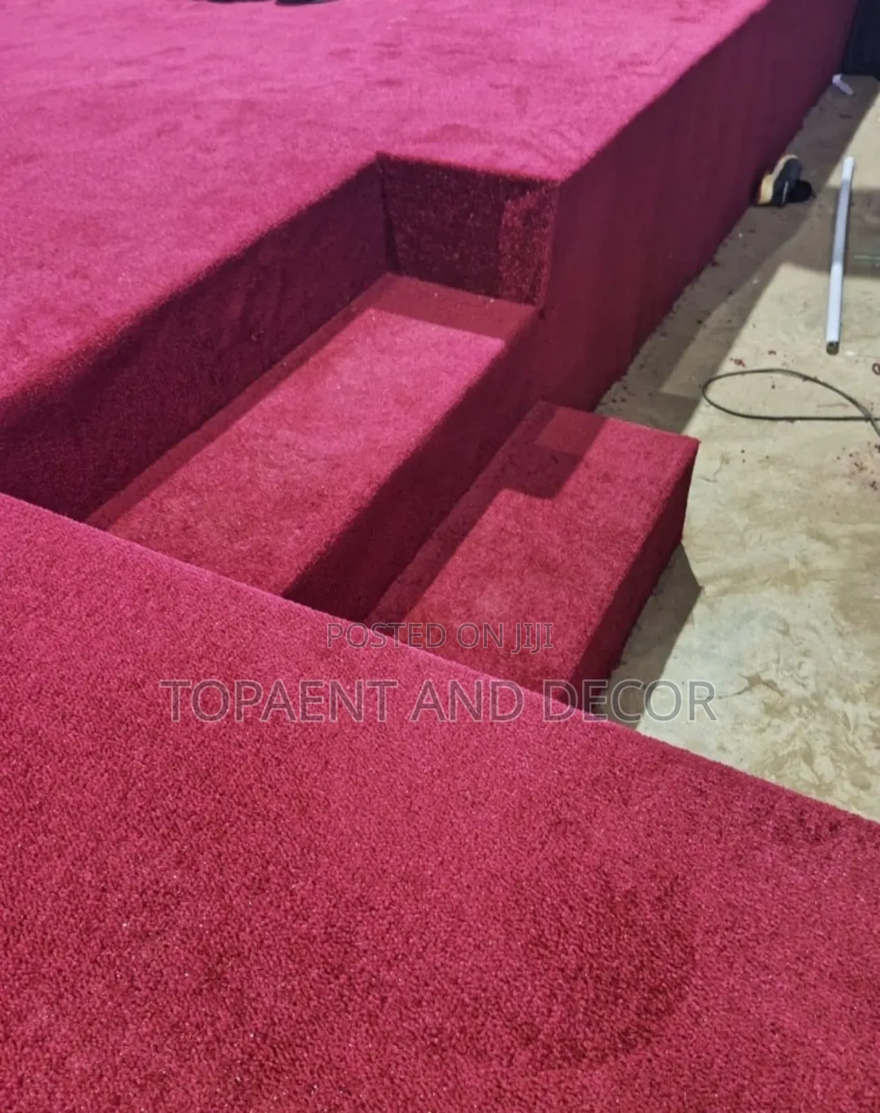 Red Soft 8mm Usa Wall to Wall Carpet