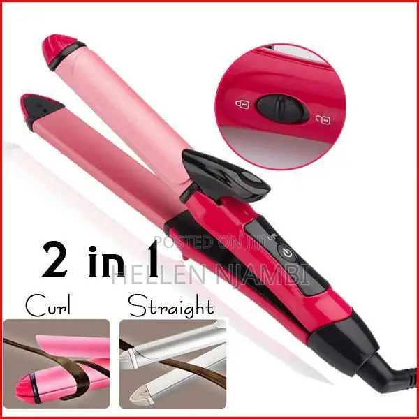 NHC-1818c Nova 2 in 1 Hair Beauty Set( Straightener Curler)