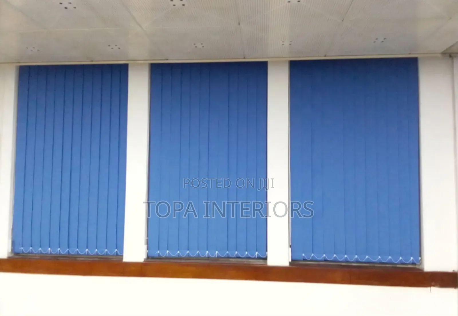Sky Blue Vertical Office Curtains Supply and Installation