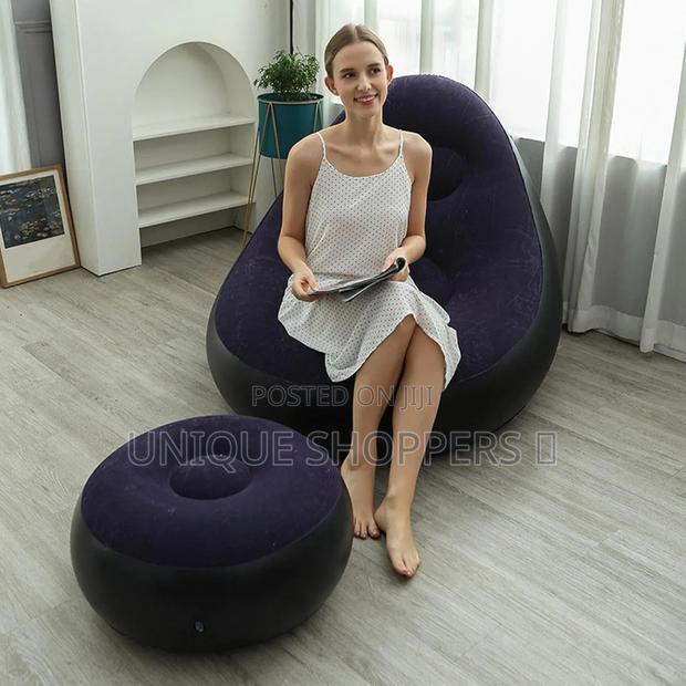 Inflatable Lazy Sofa With Foot Step - thumbnail 2
