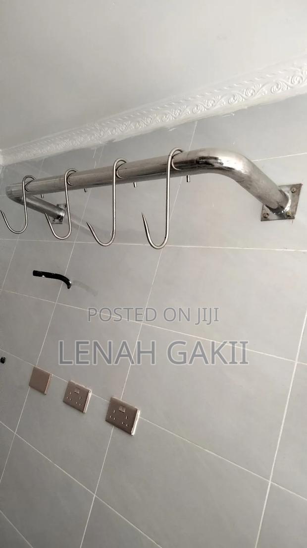 Stainless Hooks and Hanging Rod - main view