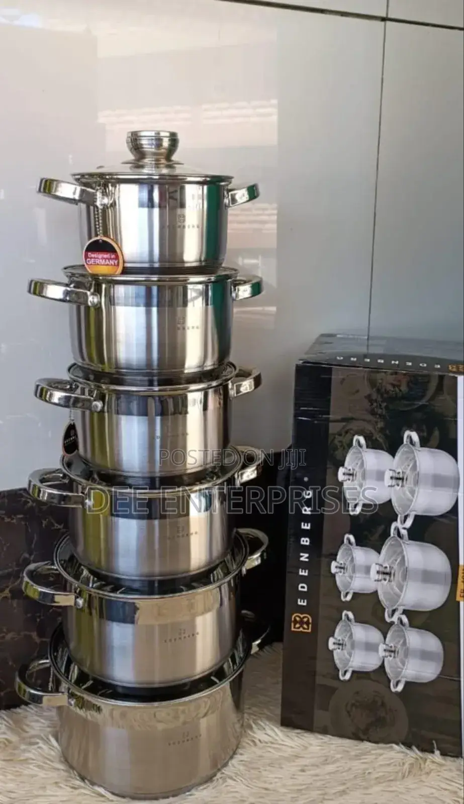 12 Pieces Stainless Steel Edenburg Cookware Set