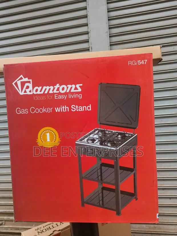 Ramtons 4 Burner Standing Cooker With Shelf - main view