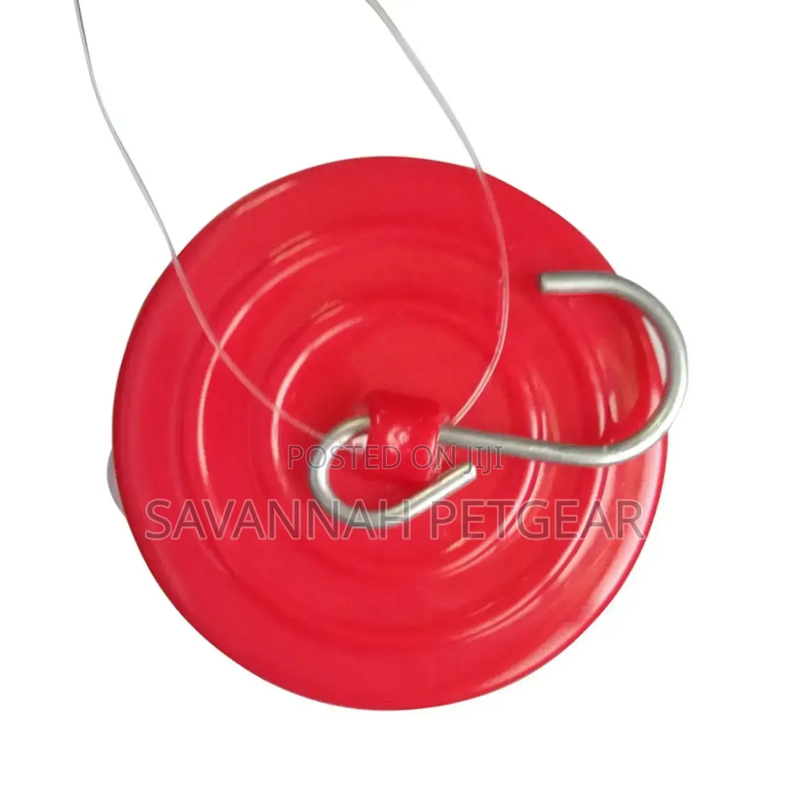 Plastic Humming Bird Feeder Glass 3 Feeding Nectar (Red)