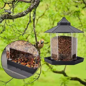 Hanging Wild Bird Feeder Outdoor Garden Rainproof Feeding