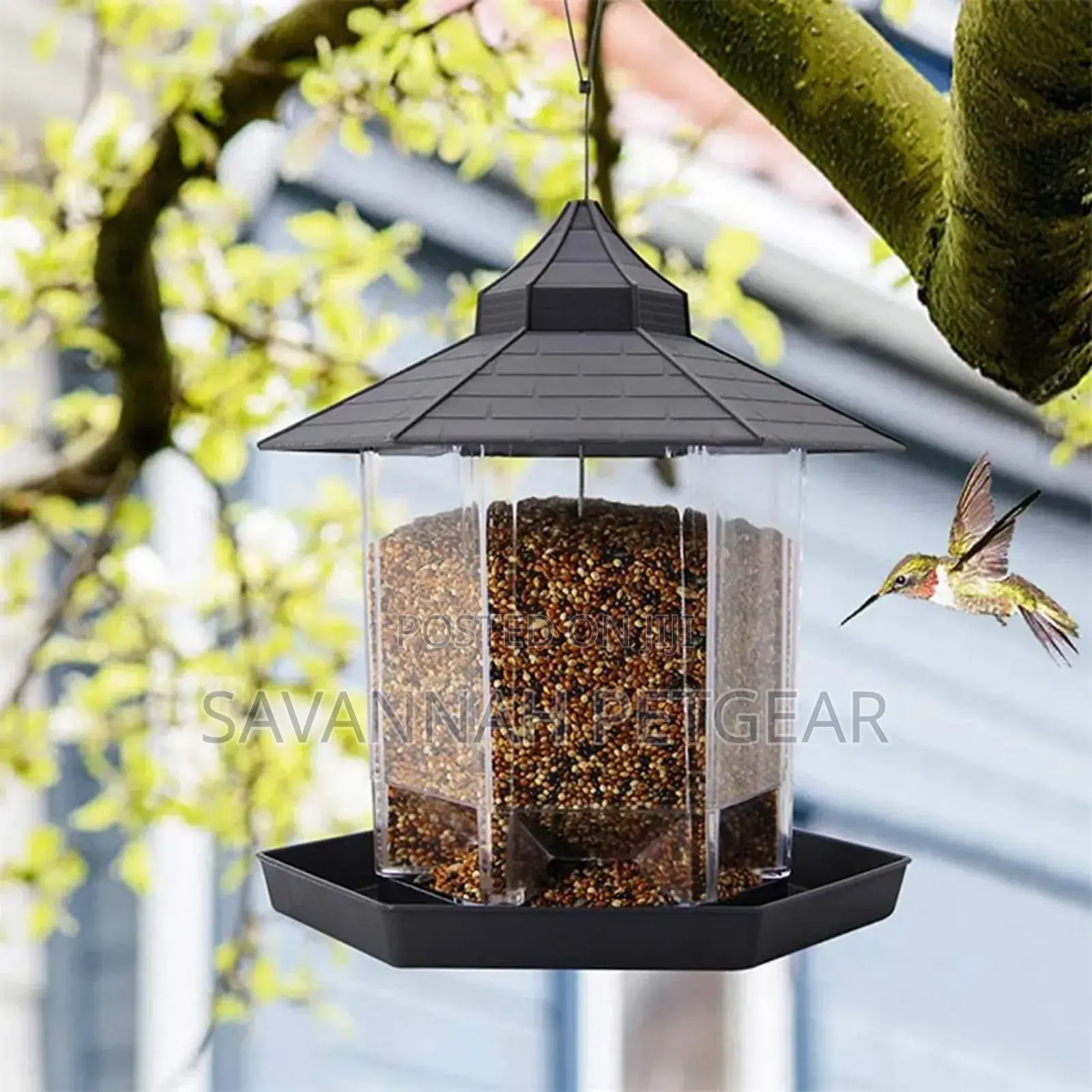 Hanging Wild Bird Feeder Outdoor Garden Rainproof Feeding