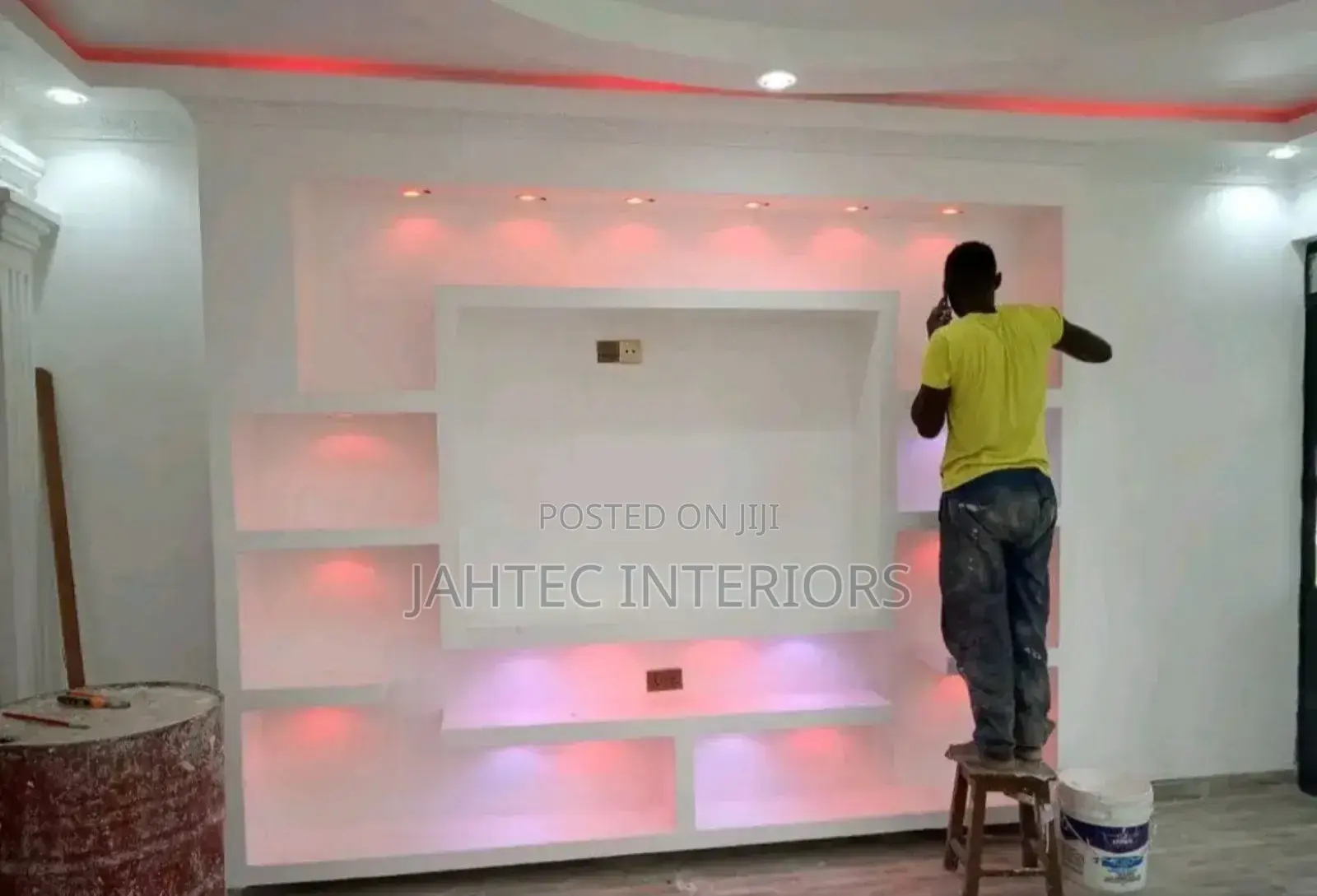 Gypsum Finishing Tv Stand