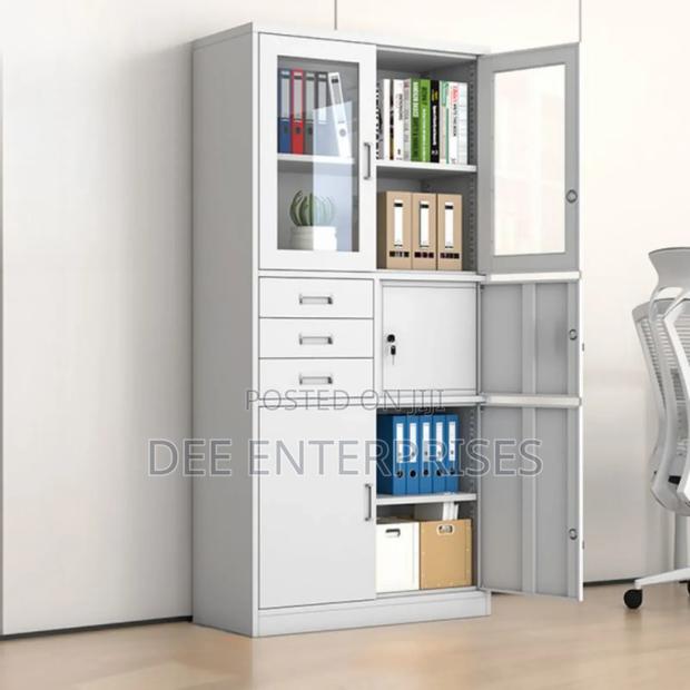 Metallic Office Cabinet With Safe - main view