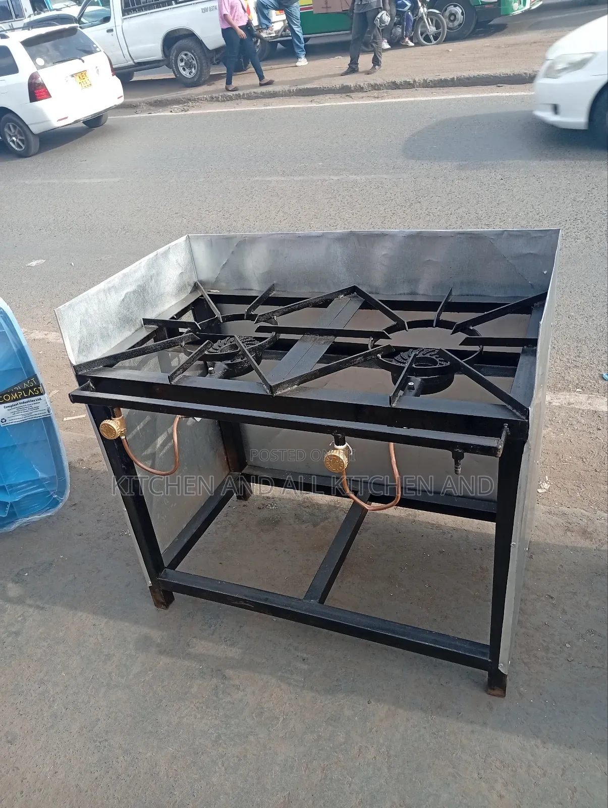 2burner Mild Steel Cooker With Galvanized Cover