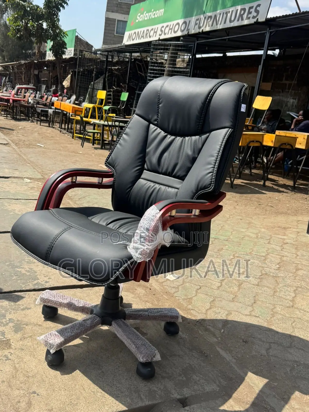 Executive Wood Arm Office Chair