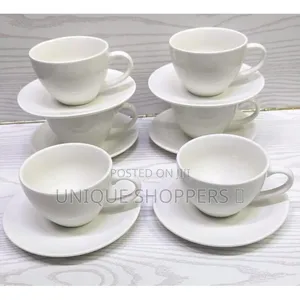 *Quality 300ml Ceramic Capuchinno Cups and Saucers