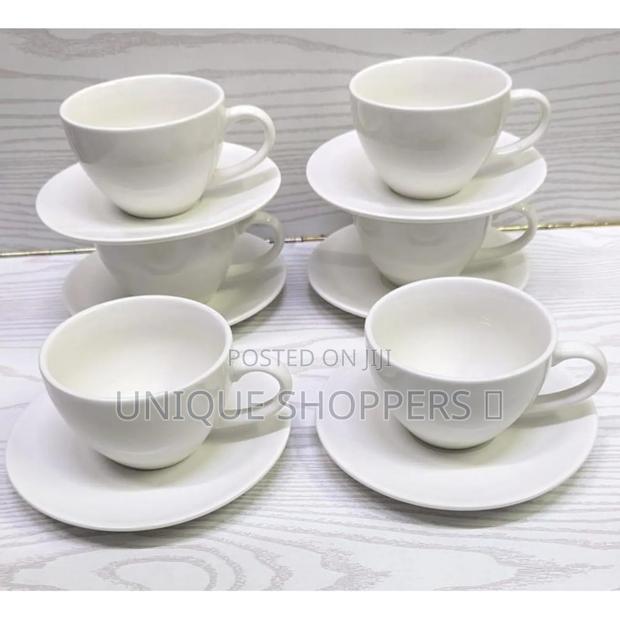 *Quality 300ml Ceramic Capuchinno Cups and Saucers