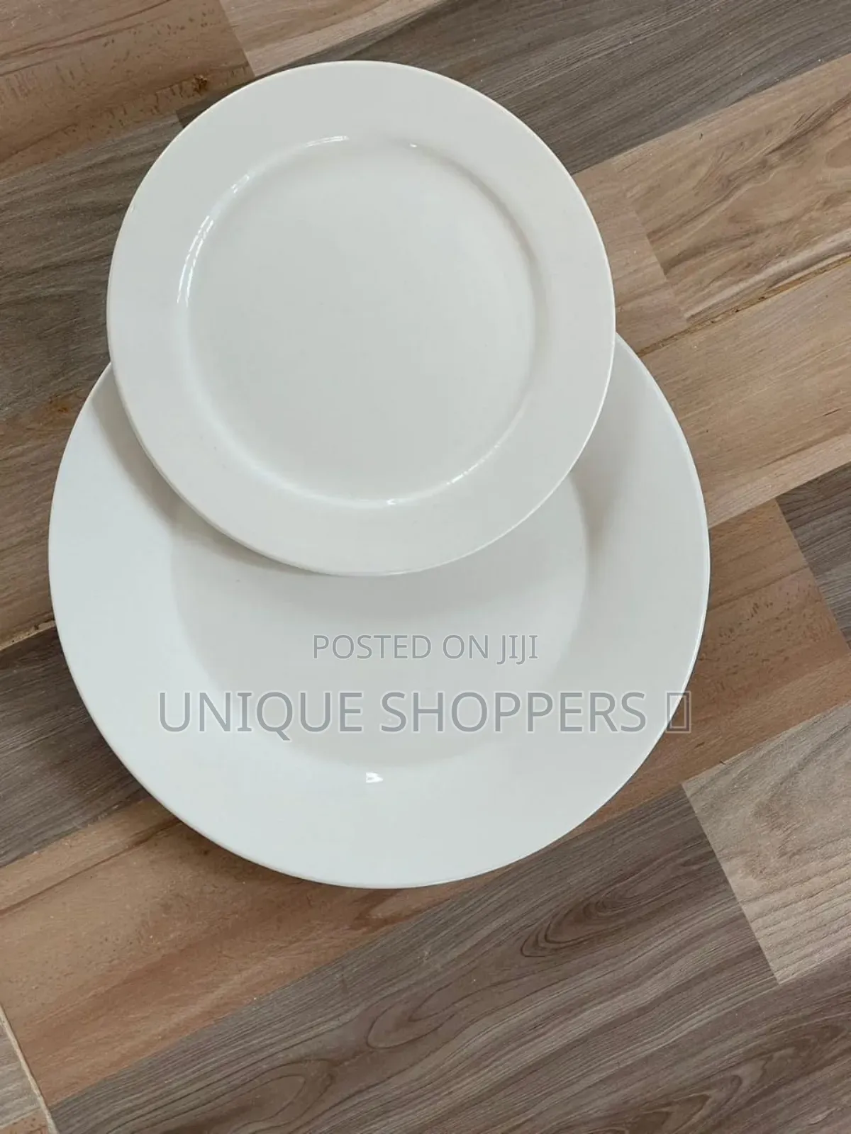 White Ceramic Hotel Plates
