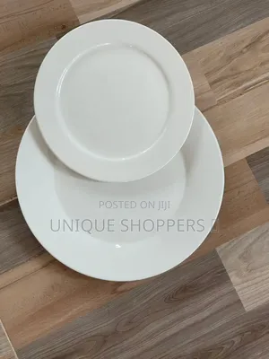 White Ceramic Hotel Plates