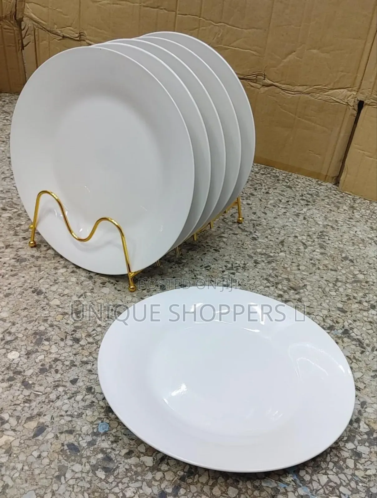 10.5in Ceramic Flat Dinner Plate Now Available at 2200/6ps