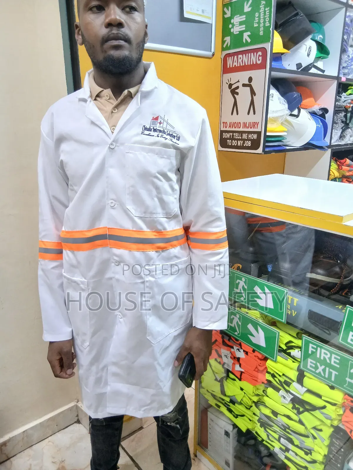 White Dustcoat With Reflective